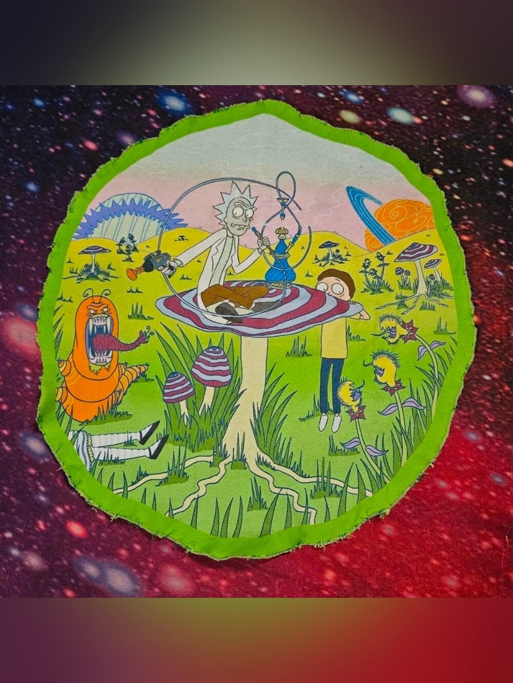 Rick and Morty Alice in Wonderland patch, as is.